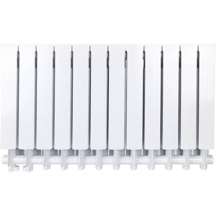 Алюминиевый радиатор Global VOX- R 500, 12 секций, нижнее правое подключение, белый
