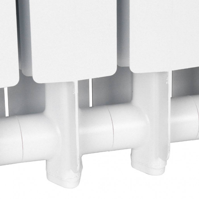 Алюминиевый радиатор Global VOX- R 500, 12 секций, нижнее правое подключение, белый