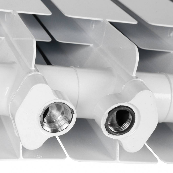 Алюминиевый радиатор Global VOX- R 500, 12 секций, нижнее правое подключение, белый