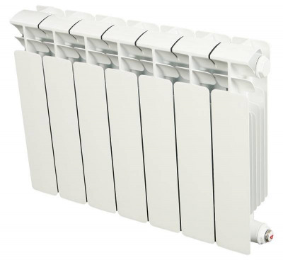 Биметаллический радиатор RIFAR BASE 500, 7 секций, боковое подключение, белый
