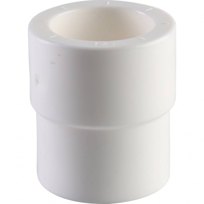 Политэк 32х25 Муфта переходная внутр./наруж. для полипропиленовых труб под сварку (цвет белый)