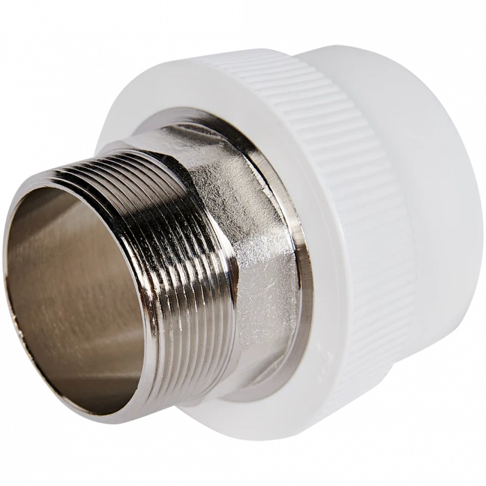 Муфта комбинированная Pro Aqua d= 63-2 PP-R под ключ НР Белая