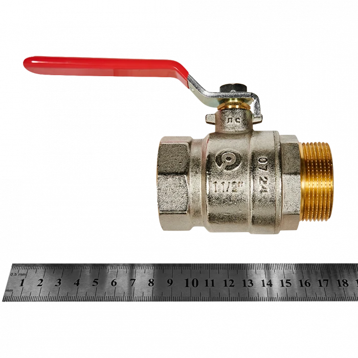 Кран шаровой ROMMER ВР/НР, ручка рычаг 1 1/2