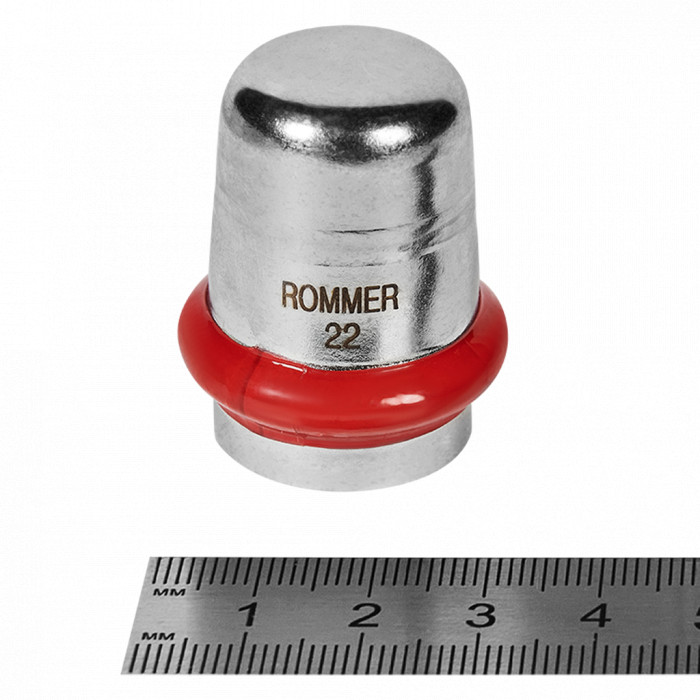 ROMMER RSS-0025-000022 Заглушка, 22, из нержавеющей стали прессовой