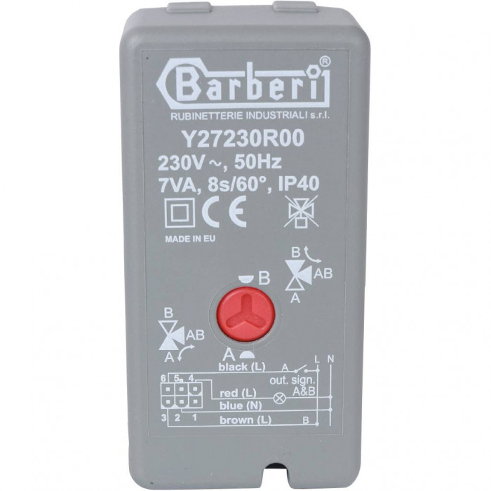 STOUT 3-Ходовой зональный клапан, сервопривод 230V, с кабелем 1м., НР 3/4"