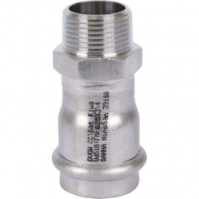 Sanha 9243G пресс-фит. нерж.сталь, ниппель перех.ВПр-НР, 28x3/4