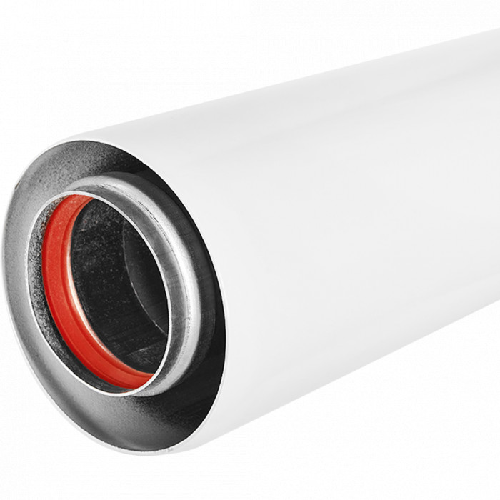 ROMMER RCA-6010-002000 Удлинитель дымохода коакс. раструбн. 60/100 L 2000