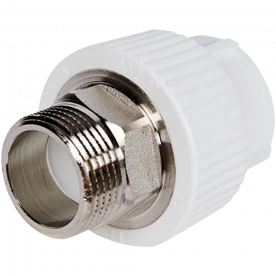 Муфта комбинированная Pro Aqua d= 32-1 PP-R под ключ НР Белая