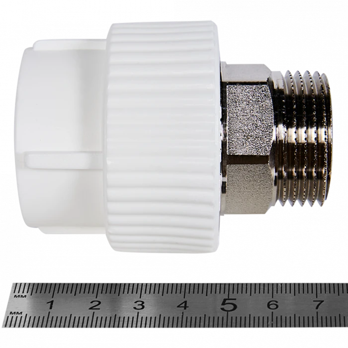 Муфта комбинированная Pro Aqua d= 32-1 PP-R под ключ НР Белая