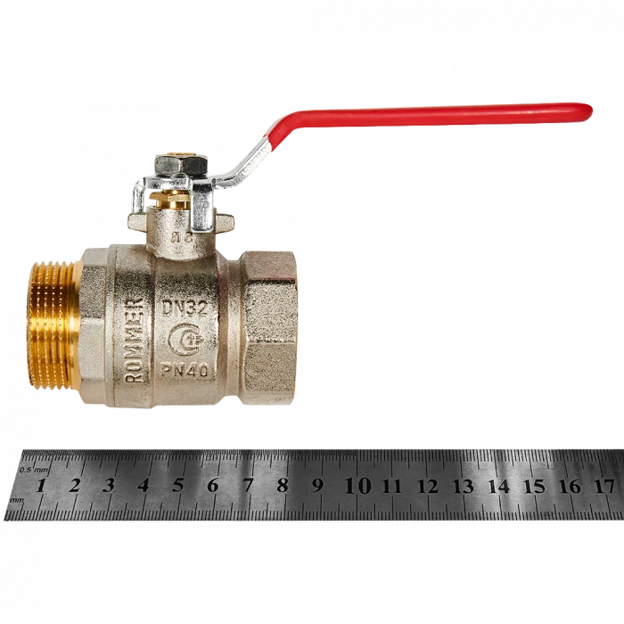 Кран шаровой ROMMER ВР/НР, ручка рычаг 1 1/4