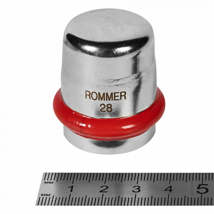 ROMMER RSS-0025-000028 Заглушка, 28, из нержавеющей стали прессовой
