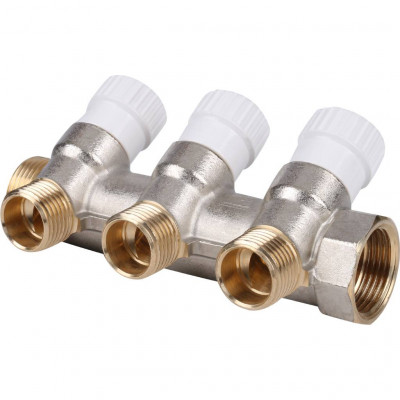 STOUT Коллектор распределительный 3/4&quot;, 3 отвода 1/2&quot;