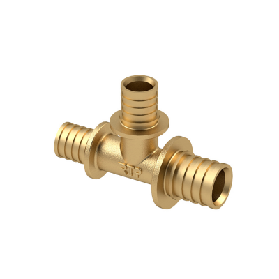 Тройник переходной RTP аксиальный, латунь,25х16х16, желтый