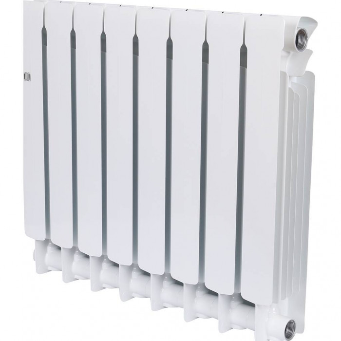 Биметаллический радиатор RIFAR BASE 500, 8 секций, боковое подключение, белый