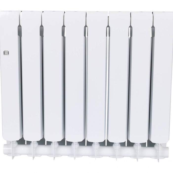 Биметаллический радиатор RIFAR BASE 500, 8 секций, боковое подключение, белый
