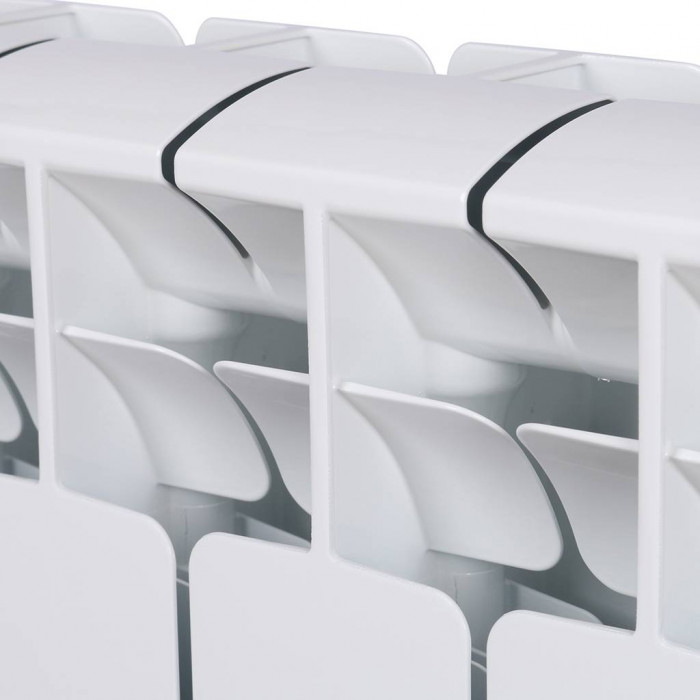 Биметаллический радиатор RIFAR BASE 500, 8 секций, боковое подключение, белый