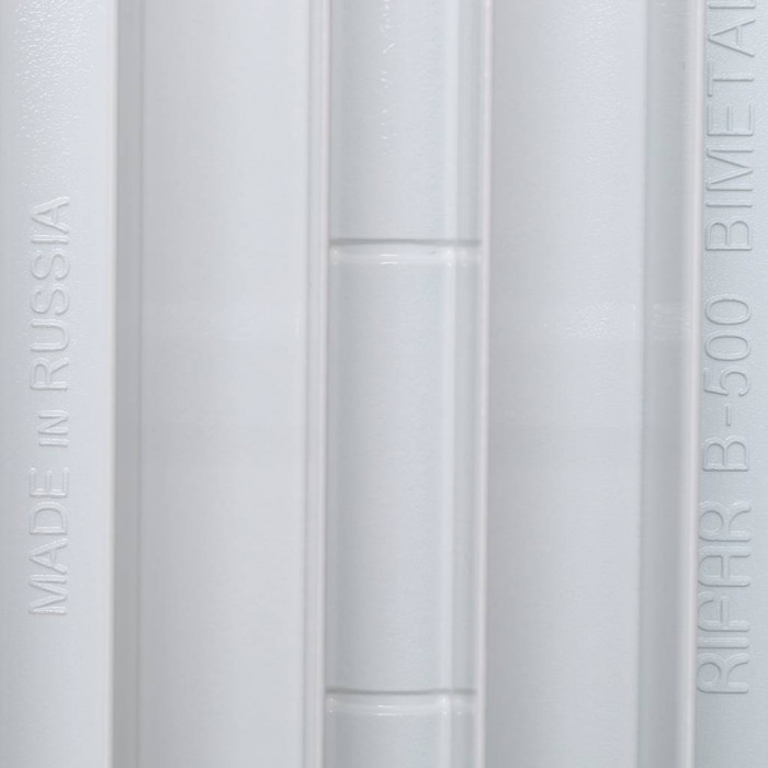 Биметаллический радиатор RIFAR BASE 500, 8 секций, боковое подключение, белый