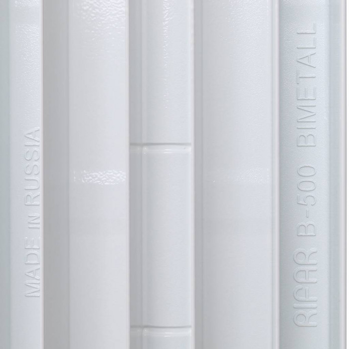 Биметаллический радиатор RIFAR BASE 500, 8 секций, боковое подключение, белый