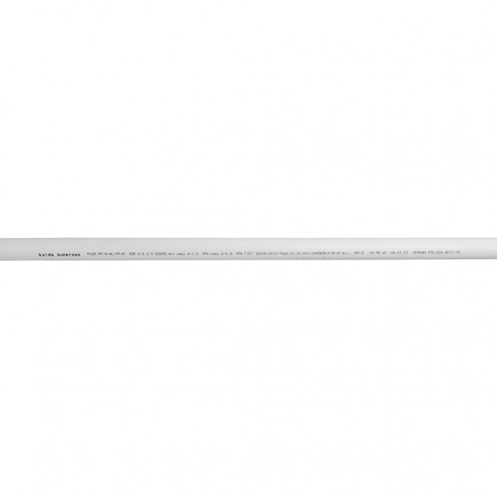 Труба полипропиленовая армированная (алюминий) (цвет белый) Kalde d=32 (PN 25)