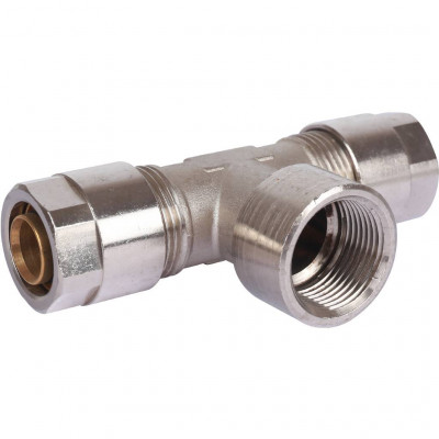 Тройник с внутр.резьбой Prandelli Multyrama (20х2,0х3/4) для металлопластиковых труб винтовой