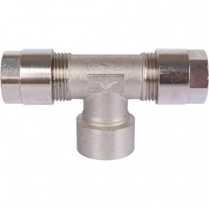 Тройник с внутр.резьбой Prandelli Multyrama (20х2,0х3/4) для металлопластиковых труб винтовой