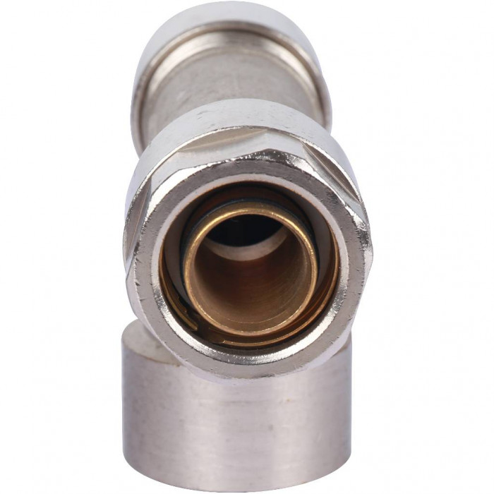 Тройник с внутр.резьбой Prandelli Multyrama (20х2,0х3/4) для металлопластиковых труб винтовой