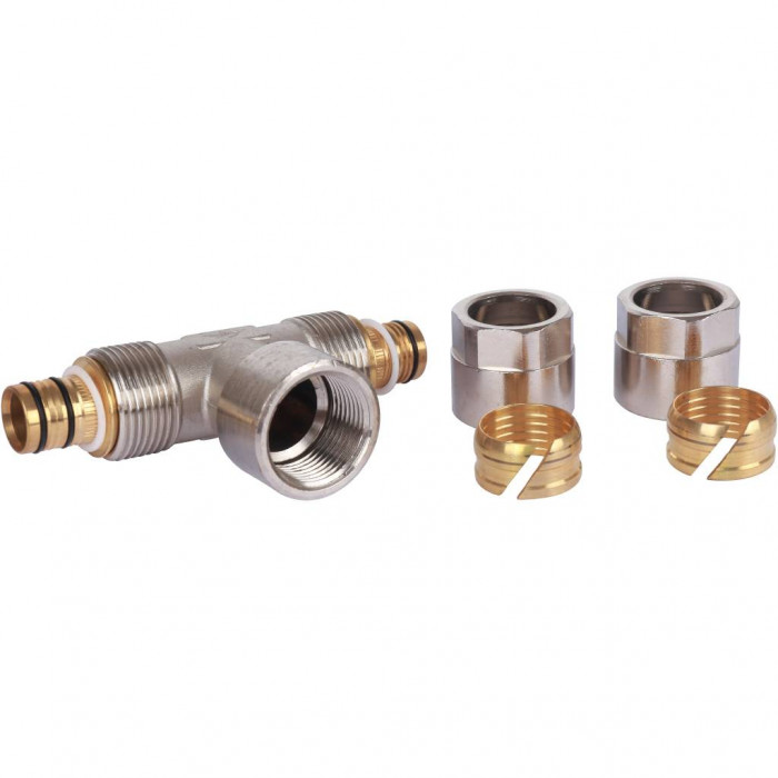 Тройник с внутр.резьбой Prandelli Multyrama (20х2,0х3/4) для металлопластиковых труб винтовой