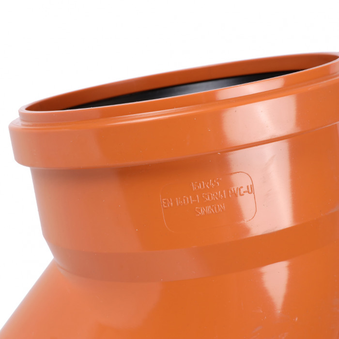 Отвод Sinikon D160 x 45° для нар. канализации