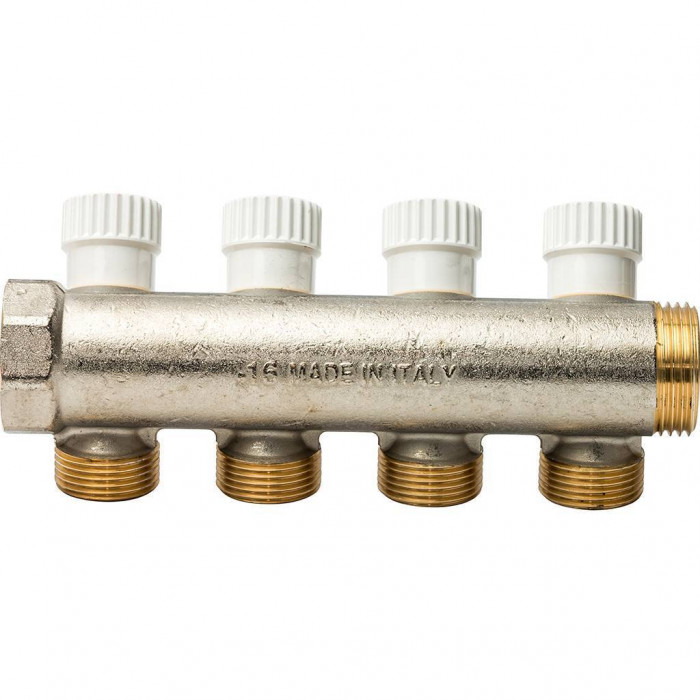 4-х ходовой коллектор LUXOR с перекрывающими кранами CP 454 (G1xG3/4 EK)