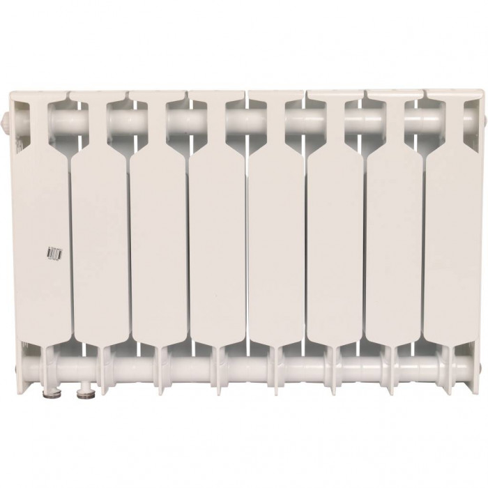 Биметаллический радиатор RIFAR SUPReMO VENTIL 350, 8 секций, нижнее правое подключение, белый