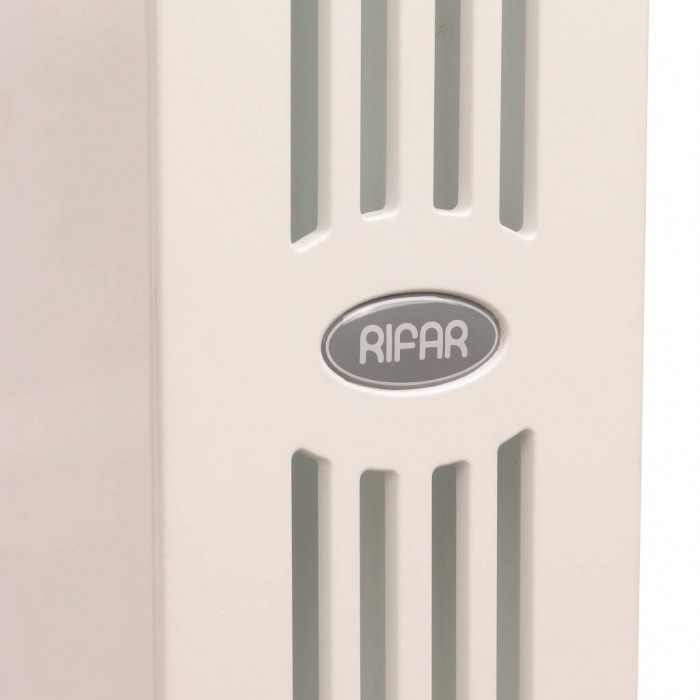 Биметаллический радиатор RIFAR SUPReMO VENTIL 350, 8 секций, нижнее правое подключение, белый