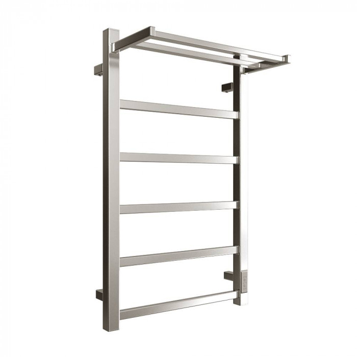 STOUT  SHQ-J1QQ-F08050 STOUT полотенцесушитель электрический JAZZ quadro 80*50 Полированный с полкой