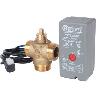 STOUT Компактный 3-Ходовой зональный клапан, сервопривод 230V, с кабелем 1м., НР 1&quot;