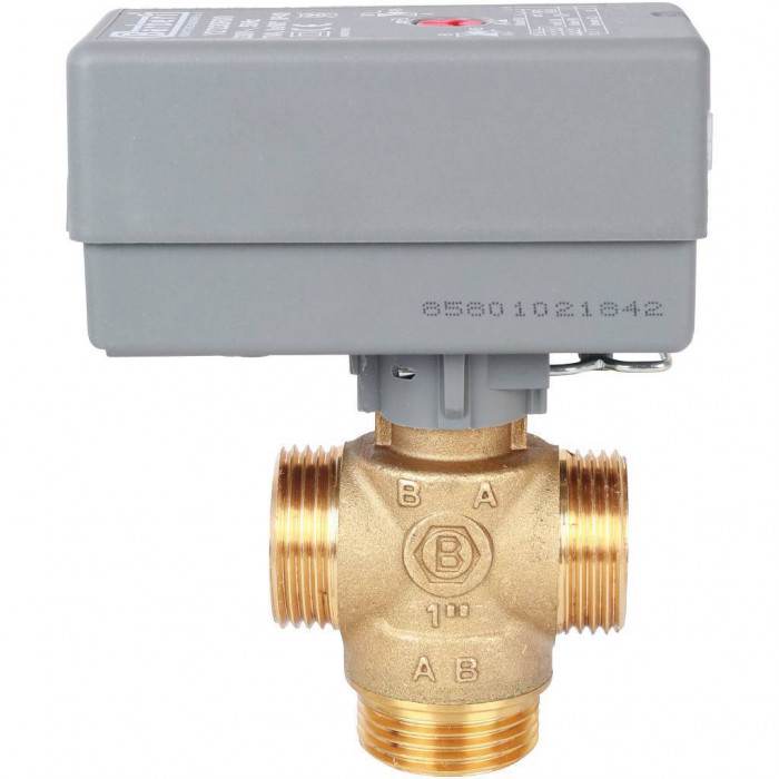 STOUT Компактный 3-Ходовой зональный клапан, сервопривод 230V, с кабелем 1м., НР 1"