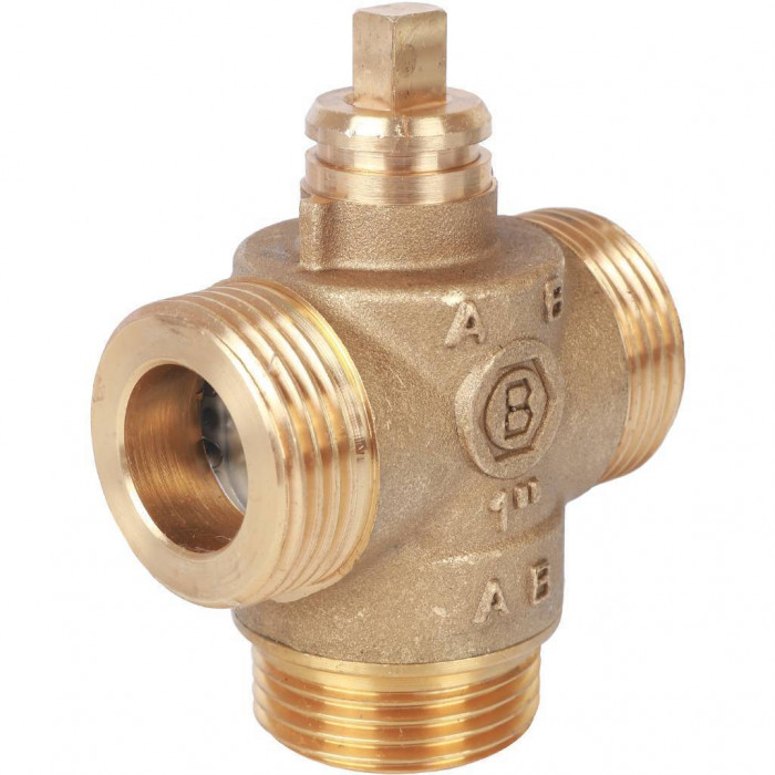 STOUT Компактный 3-Ходовой зональный клапан, сервопривод 230V, с кабелем 1м., НР 1"