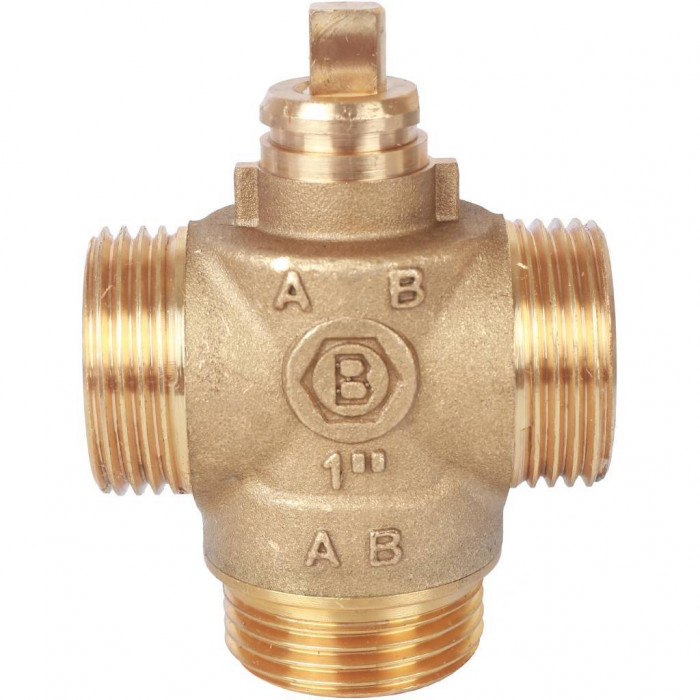 STOUT Компактный 3-Ходовой зональный клапан, сервопривод 230V, с кабелем 1м., НР 1"