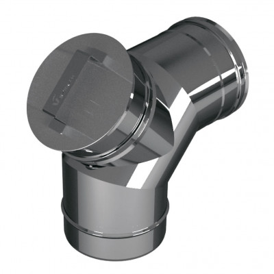 Отвод 87° (90°) D120 с ревизией, AISI 304 (Вулкан)