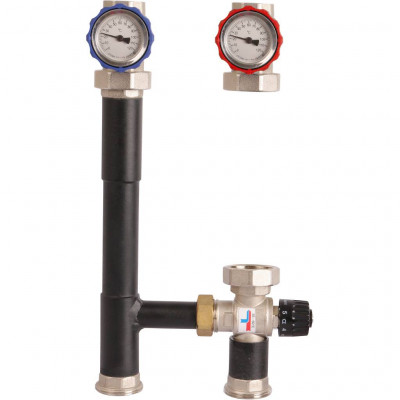 ROMMER RDG-0002 Насосная группа с термостатическим смесительным клапаном (35-60?С) 1  без насоса