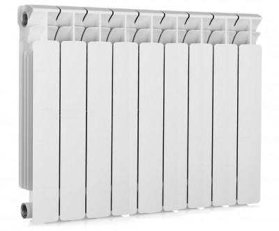 Биметаллический радиатор RIFAR BASE 500, 9 секций, боковое подключение, белый