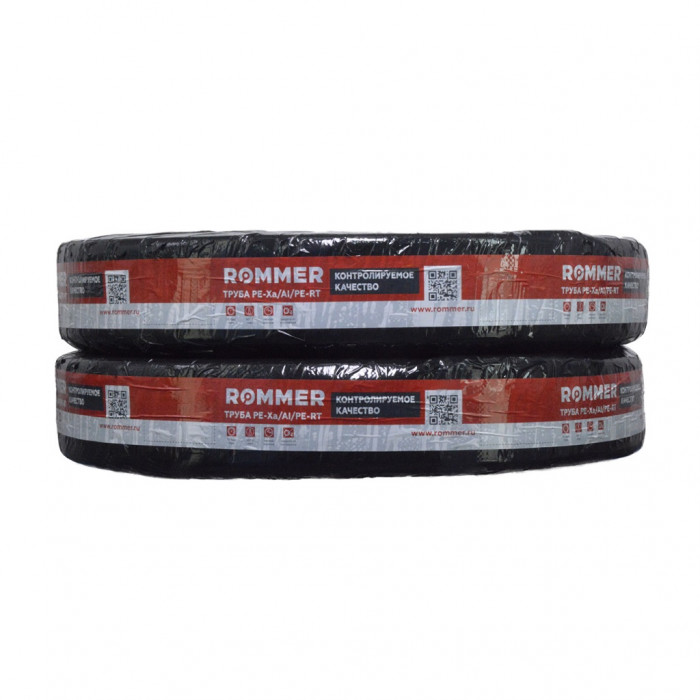 Труба стабильная ROMMER PE-Xa/Al/PE-RT серая 16.2х2.6 (бухта 100 метров)