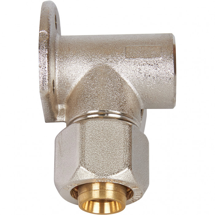 Тройник STOUT настенный с креплением для металлопластиковых труб винтовой