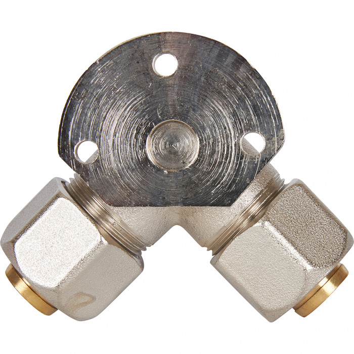 Тройник STOUT настенный с креплением для металлопластиковых труб винтовой