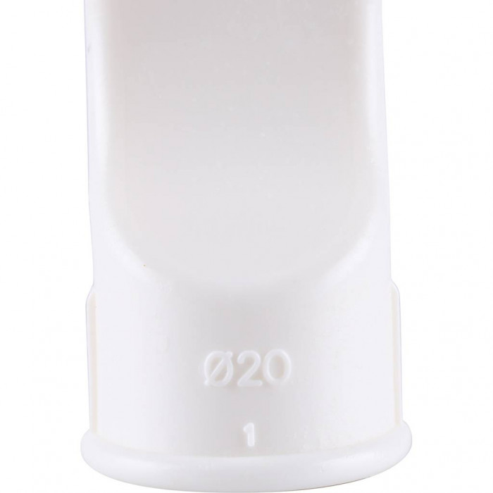 Обводное колено Kalde d=20 для полипропиленовых труб под сварку (цвет белый)