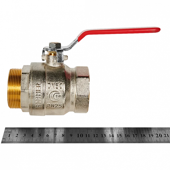 Кран шаровой ROMMER ВР/НР, ручка рычаг 2