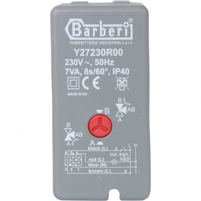 STOUT Компактный 3-Ходовой зональный клапан, сервопривод 230V, с кабелем 1м., НР 1 1/4"