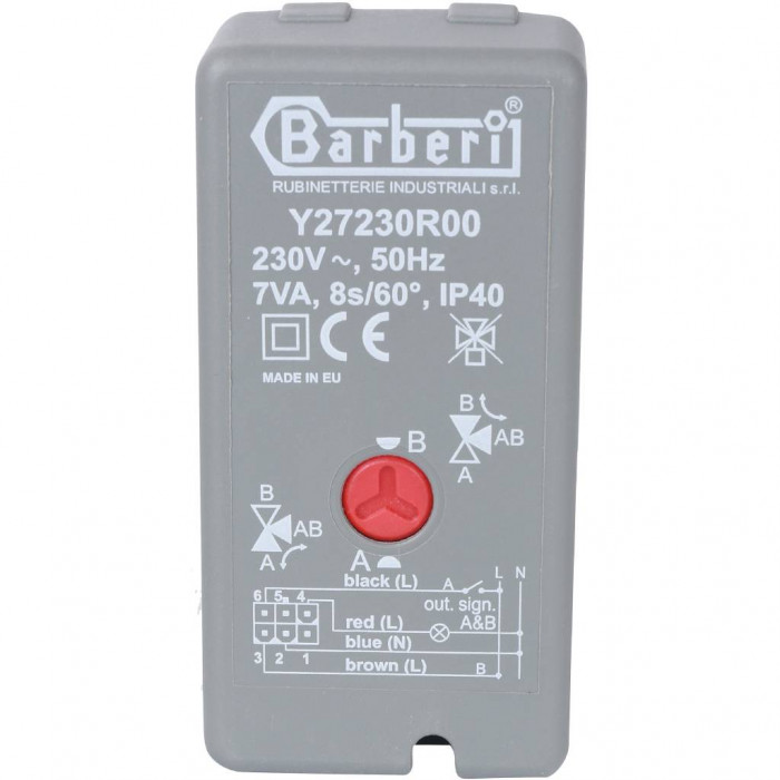 STOUT Компактный 3-Ходовой зональный клапан, сервопривод 230V, с кабелем 1м., НР 1 1/4"