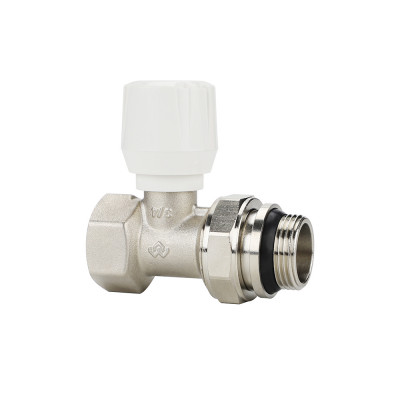 Радиаторный клапан (вентиль) ручной регулировки Varmega VM10113, 3/4&quot; ВР-НР, прямой, с самоуплотняющимся полусгоном