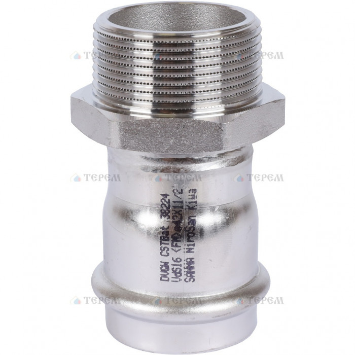 Sanha 9243G пресс-фит. нерж.сталь, ниппель перех.ВПр-НР, 42x11/2