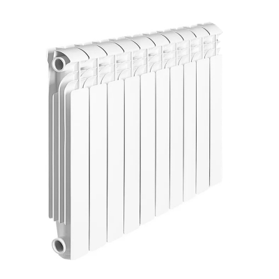 Алюминиевый радиатор Global ISEO 500 500, 10 секций, боковое подключение, белый