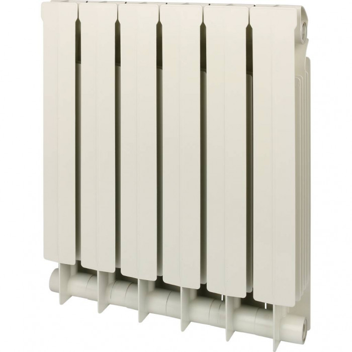 Биметаллический радиатор Global STYLE PLUS 500, 6 секций, боковое подключение, белый